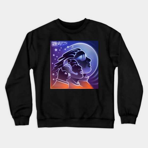 Black Astronauts Podcast Logo Crewneck Sweatshirt by Black Astronauts Podcast Network Store